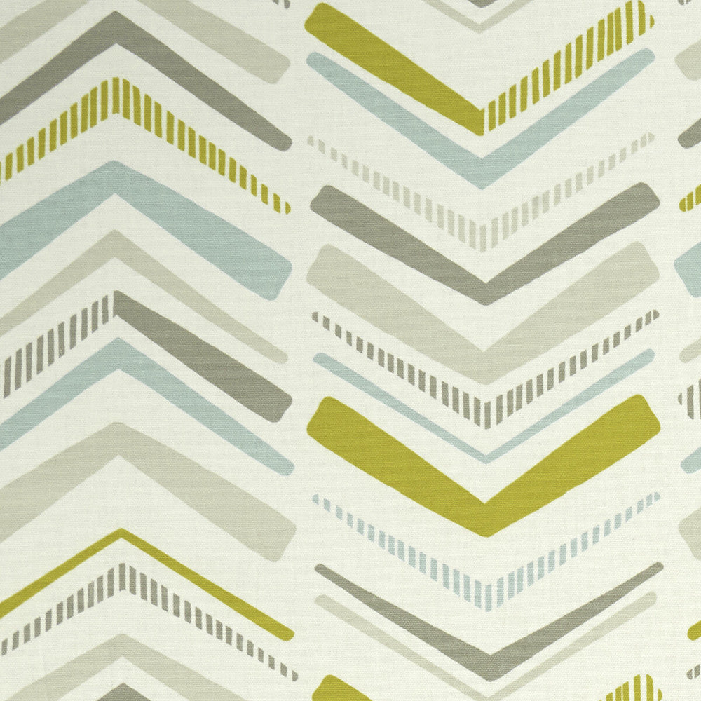 Chevron Mineral by Clarke And Clarke Fabric CLARKE & CLARKE GRAPHICA COTTON - 100% Turkey MEDIUM Horizontal: 13.78 and Vertical: 12.6 54 - Fabric Carolina -
