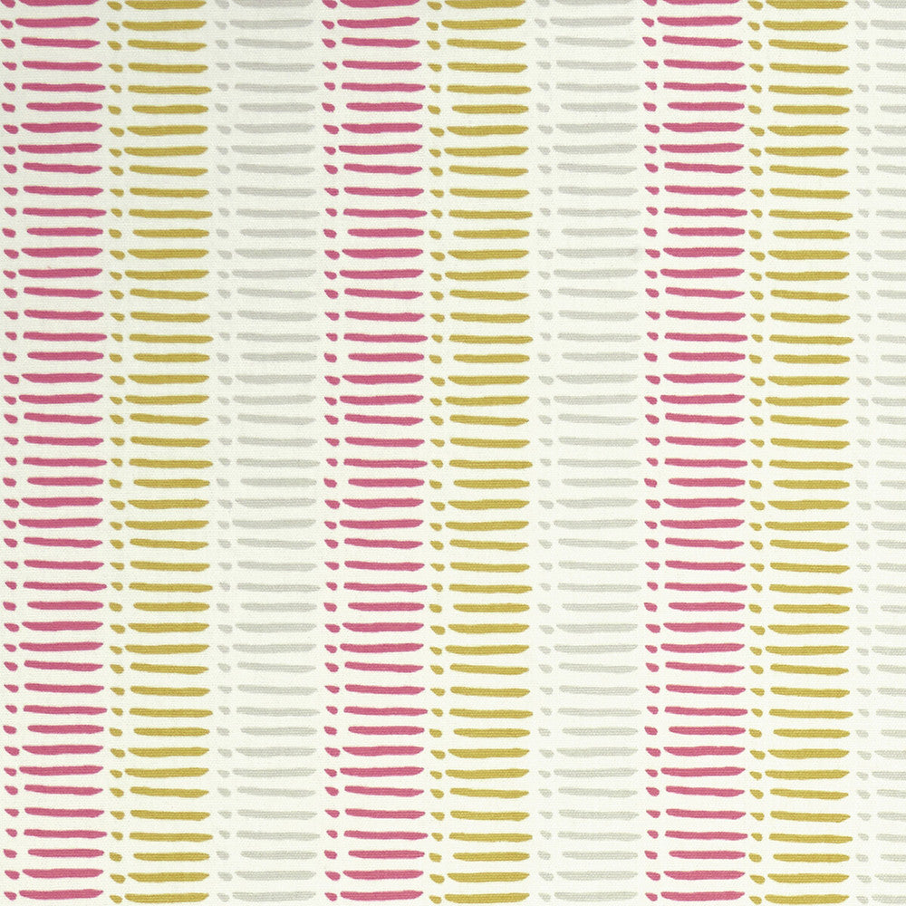 Dash Coral by Clarke And Clarke Fabric CLARKE & CLARKE GRAPHICA COTTON - 100% Turkey MEDIUM Horizontal: 1.77 and Vertical: 4.92 54 - Fabric Carolina -