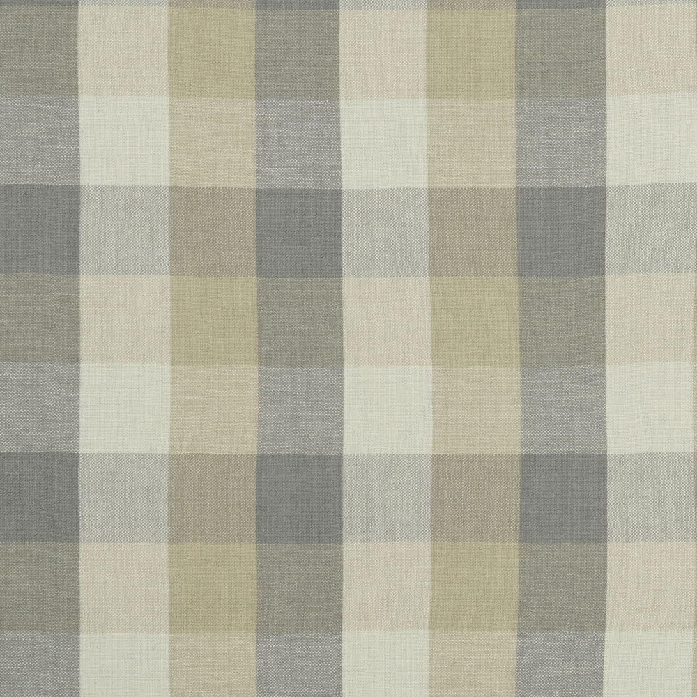 Austin Check Natural by Clarke And Clarke Fabric CLARKE & CLARKE CASTLE GARDEN LINEN - 100% Turkey HEAVY Horizontal: 6.89 and Vertical: 7.68 53 - Fabric Carolina -