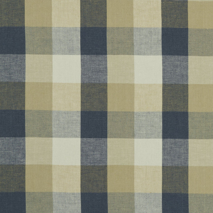 Austin Check Midnight by Clarke And Clarke Designer Fabric CLARKE & CLARKE CASTLE GARDEN LINEN - 100% Turkey HEAVY Horizontal: 6.89 and Vertical: 7.68 53 - Swanky Fabrics -