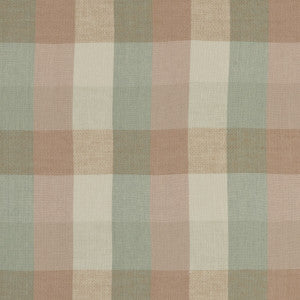Austin Check Mineral/Blush by Clarke And Clarke Fabric