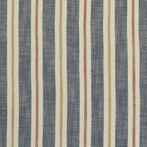 Sackville Stripe Midnight/Spice by Clarke And Clarke Fabric