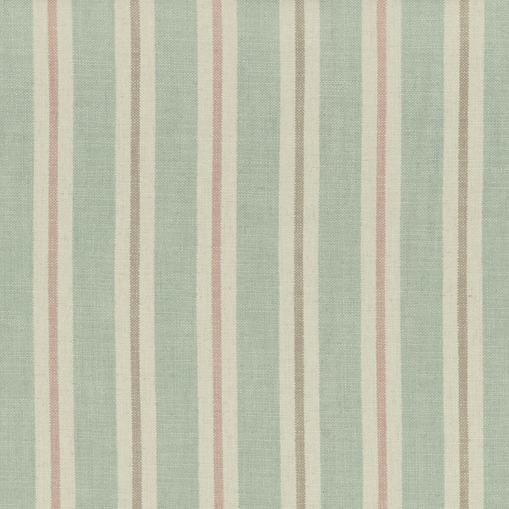 Sackville Stripe Mineral/Blush by Clarke And Clarke Fabric CLARKE & CLARKE CASTLE GARDEN VISCOSE - 80%;LINEN - 20% Turkey HEAVY Horizontal: 4.33 and Vertical: 0 54 - Fabric Carolina -