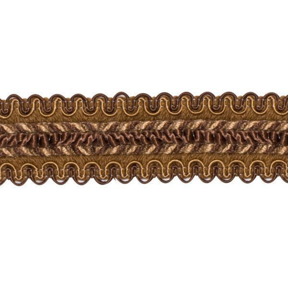 04029 Brown by Europatex Designer Fabric Portofino 50% Viscose, 50% Cotton 1.25 inches - Swanky Fabrics -