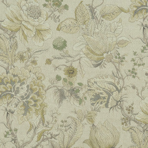Sissinghurst Citron/Natural by Clarke And Clarke Fabric