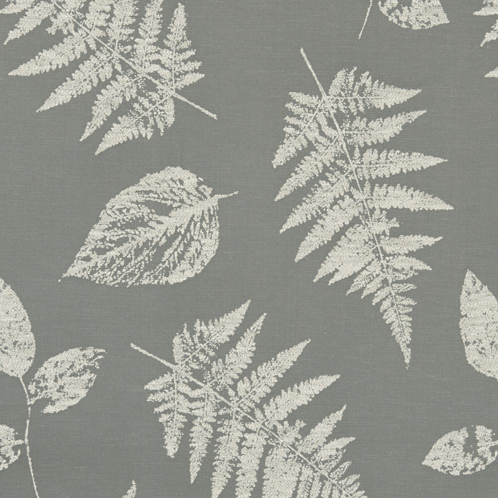 Foliage Pewter by Clarke And Clarke Fabric CLARKE & CLARKE ORGANICS POLYESTER - 72%;COTTON - 28% India - Horizontal: 13.58 and Vertical: 25.2 54 - Fabric Carolina -
