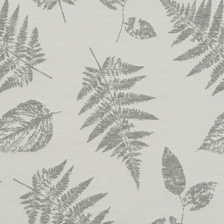 Foliage Silver by Clarke And Clarke Designer Fabric CLARKE & CLARKE ORGANICS POLYESTER - 72%;COTTON - 28% India - Horizontal: 13.58 and Vertical: 25.2 54 - Swanky Fabrics -