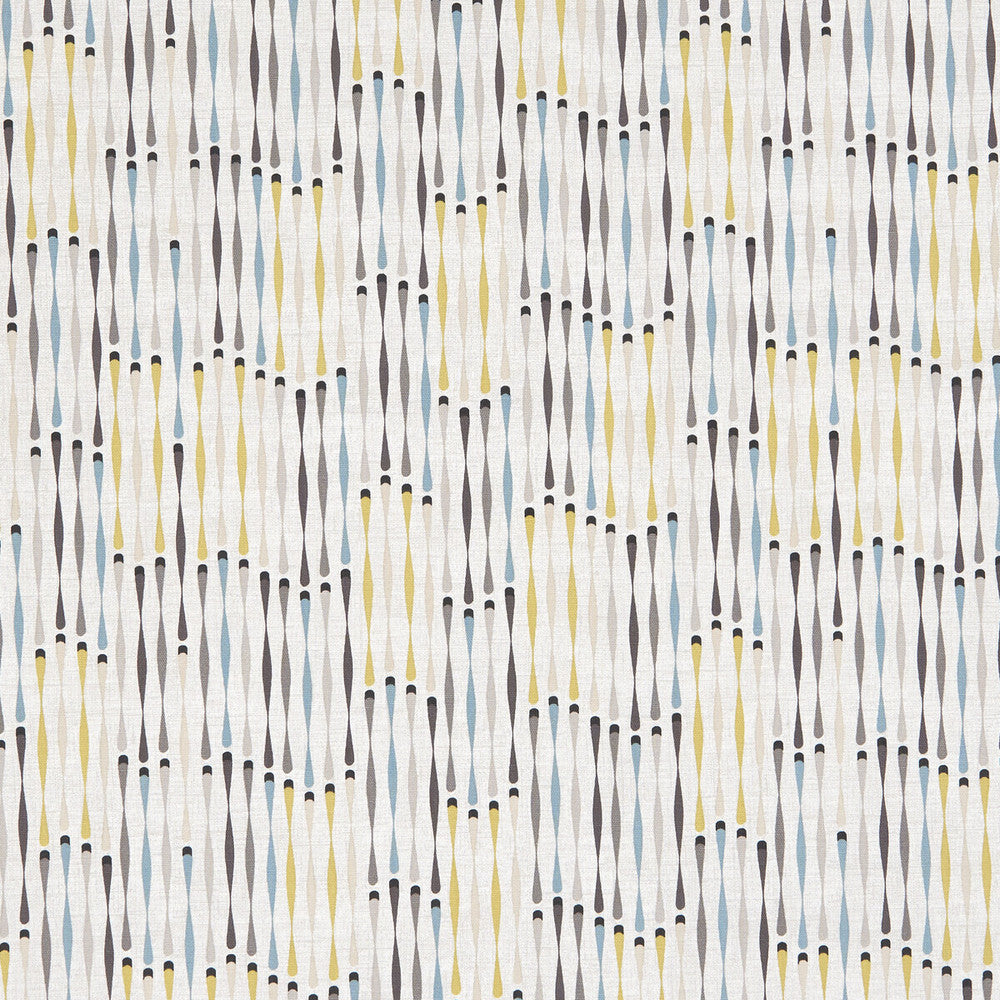 Cassandra Charcoal/Chartreuse by Clarke And Clarke Designer Fabric CLARKE & CLARKE OCTAVIA COTTON - 100% Turkey MEDIUM Horizontal: 13.5 and Vertical: 12.6 54 - Swanky Fabrics -