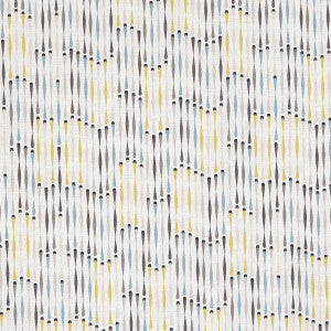 Cassandra Charcoal/Chartreuse by Clarke And Clarke Fabric
