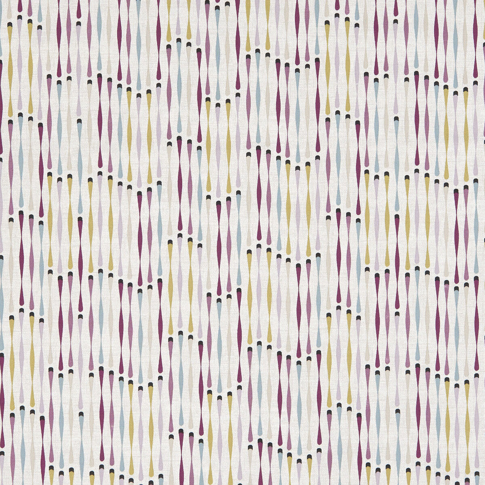 Cassandra Damson by Clarke And Clarke Designer Fabric CLARKE & CLARKE OCTAVIA COTTON - 100% Turkey MEDIUM Horizontal: 13.5 and Vertical: 12.6 54 - Swanky Fabrics -