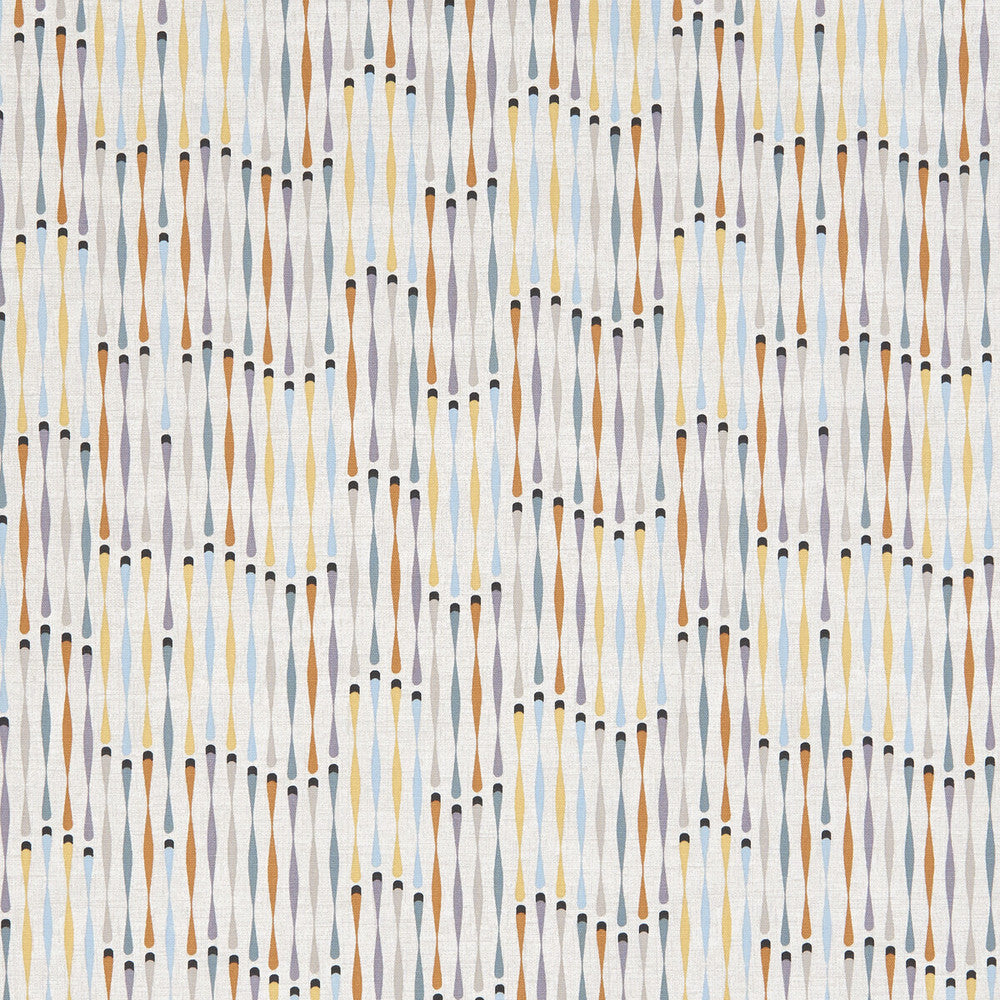 Cassandra Teal/Spice by Clarke And Clarke Fabric CLARKE & CLARKE OCTAVIA COTTON - 100% Turkey MEDIUM Horizontal: 13.5 and Vertical: 12.6 54 - Fabric Carolina -