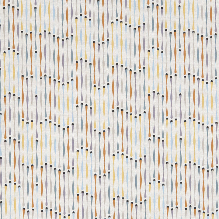 Cassandra Teal/Spice by Clarke And Clarke Fabric CLARKE & CLARKE OCTAVIA COTTON - 100% Turkey MEDIUM Horizontal: 13.5 and Vertical: 12.6 54 - Fabric Carolina -