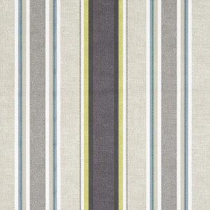 Luella Charcoal/Chartreuse by Clarke And Clarke Fabric