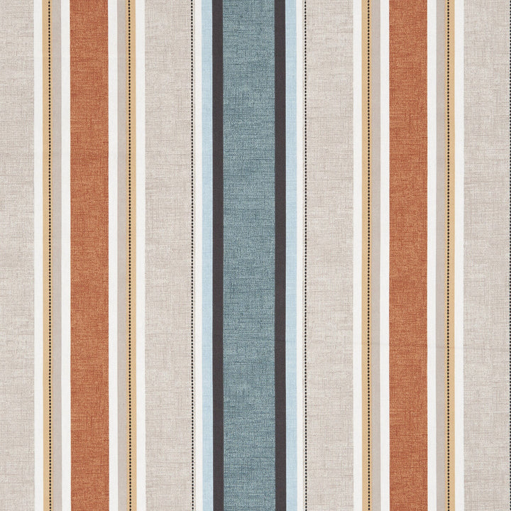 Luella Teal/Spice by Clarke And Clarke Fabric CLARKE & CLARKE OCTAVIA COTTON - 100% Turkey MEDIUM Horizontal: 13.5 and Vertical: 0 54 - Fabric Carolina -
