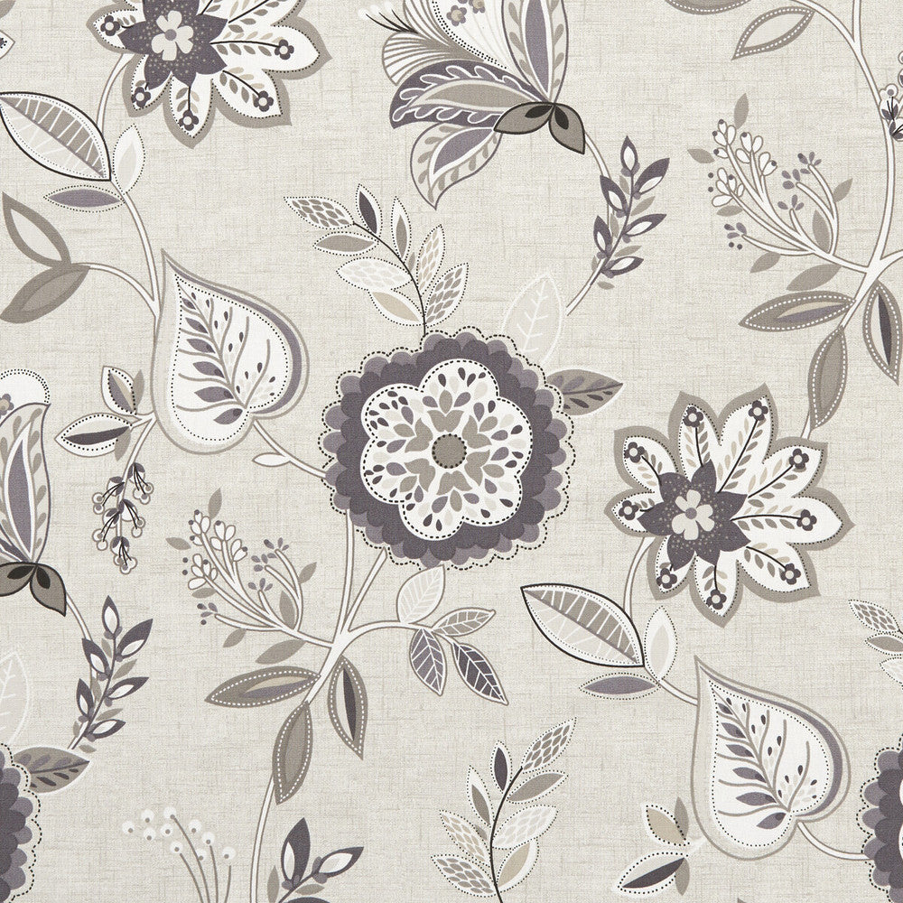 Octavia Natural by Clarke And Clarke Fabric CLARKE & CLARKE OCTAVIA COTTON - 100% Turkey MEDIUM Horizontal: 26.97 and Vertical: 25.2 54 - Fabric Carolina -