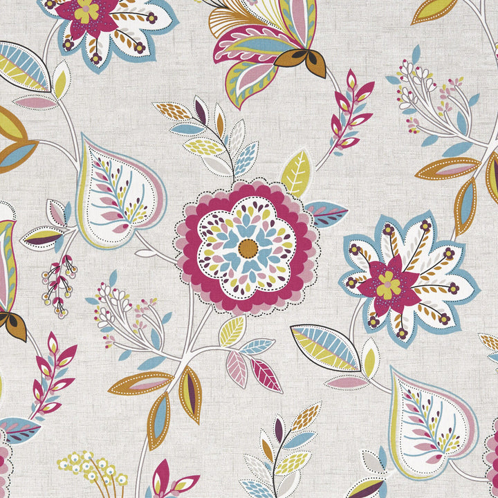 Octavia Summer by Clarke And Clarke Fabric CLARKE & CLARKE OCTAVIA COTTON - 100% Turkey MEDIUM Horizontal: 26.97 and Vertical: 25.2 54 - Fabric Carolina -