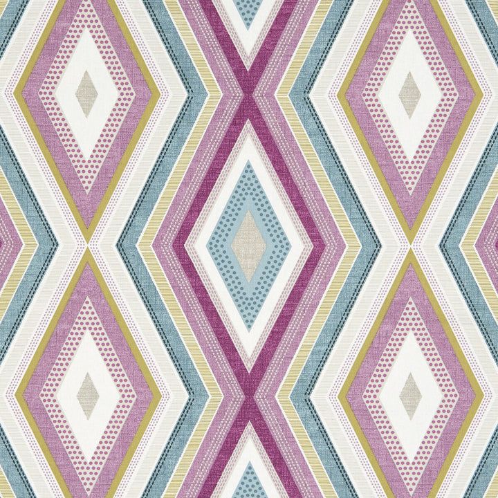 Terrazzo Damson by Clarke And Clarke Fabric CLARKE & CLARKE OCTAVIA COTTON - 100% Turkey MEDIUM Horizontal: 13.5 and Vertical: 12.6 54 - Fabric Carolina -