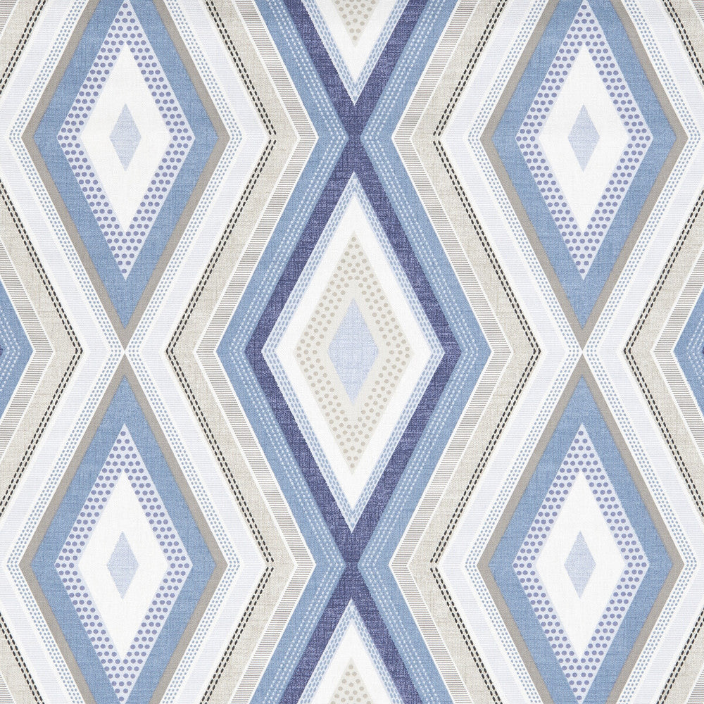 Terrazzo Denim by Clarke And Clarke Fabric CLARKE & CLARKE OCTAVIA COTTON - 100% Turkey MEDIUM Horizontal: 13.5 and Vertical: 12.6 54 - Fabric Carolina -