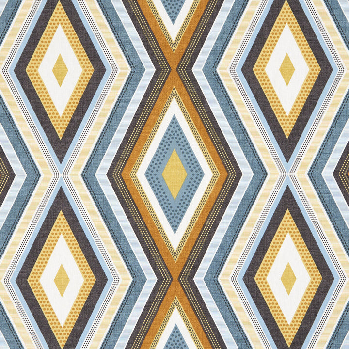 Terrazzo Teal/Spice by Clarke And Clarke Fabric CLARKE & CLARKE OCTAVIA COTTON - 100% Turkey MEDIUM Horizontal: 13.5 and Vertical: 12.6 54 - Fabric Carolina -