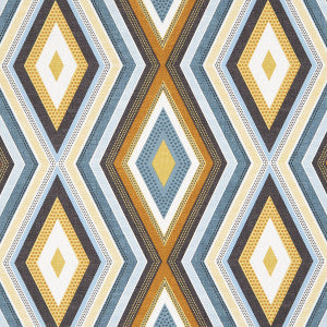 Terrazzo Teal/Spice by Clarke And Clarke Fabric