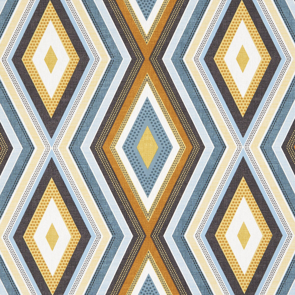 Terrazzo Teal/Spice by Clarke And Clarke Fabric CLARKE & CLARKE OCTAVIA COTTON - 100% Turkey MEDIUM Horizontal: 13.5 and Vertical: 12.6 54 - Fabric Carolina -