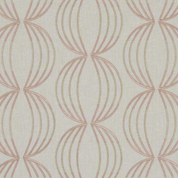 Carraway Rose Gold by Clarke And Clarke Fabric CLARKE & CLARKE LUSSO POLYESTER - 52%;COTTON - 48% India Horizontal: 12.68 and Vertical: 6.3 54 - Fabric Carolina -
