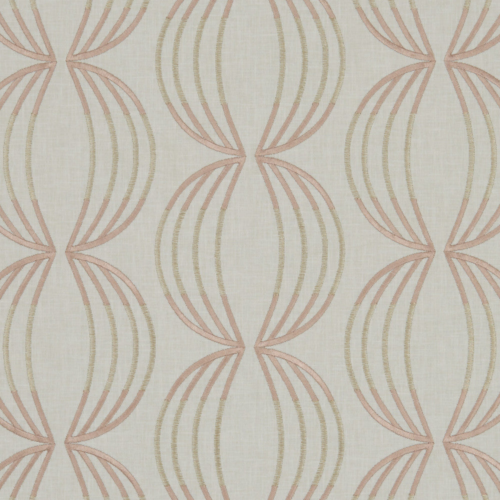 Carraway Rose Gold by Clarke And Clarke Fabric CLARKE & CLARKE LUSSO POLYESTER - 52%;COTTON - 48% India Horizontal: 12.68 and Vertical: 6.3 54 - Fabric Carolina -