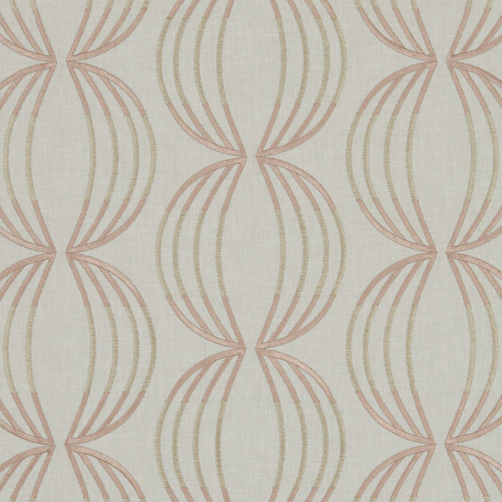 Carraway Rose Gold by Clarke And Clarke Designer Fabric CLARKE & CLARKE LUSSO POLYESTER - 52%;COTTON - 48% India Horizontal: 12.68 and Vertical: 6.3 54 - Swanky Fabrics -