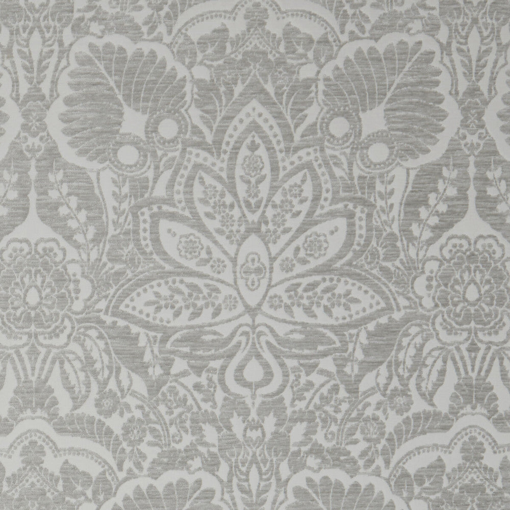 Waldorf Silver by Clarke And Clarke Designer Fabric CLARKE & CLARKE LUSSO POLYESTER - 100% India HEAVY Horizontal: 13.58 and Vertical: 26.57 54 - Swanky Fabrics -