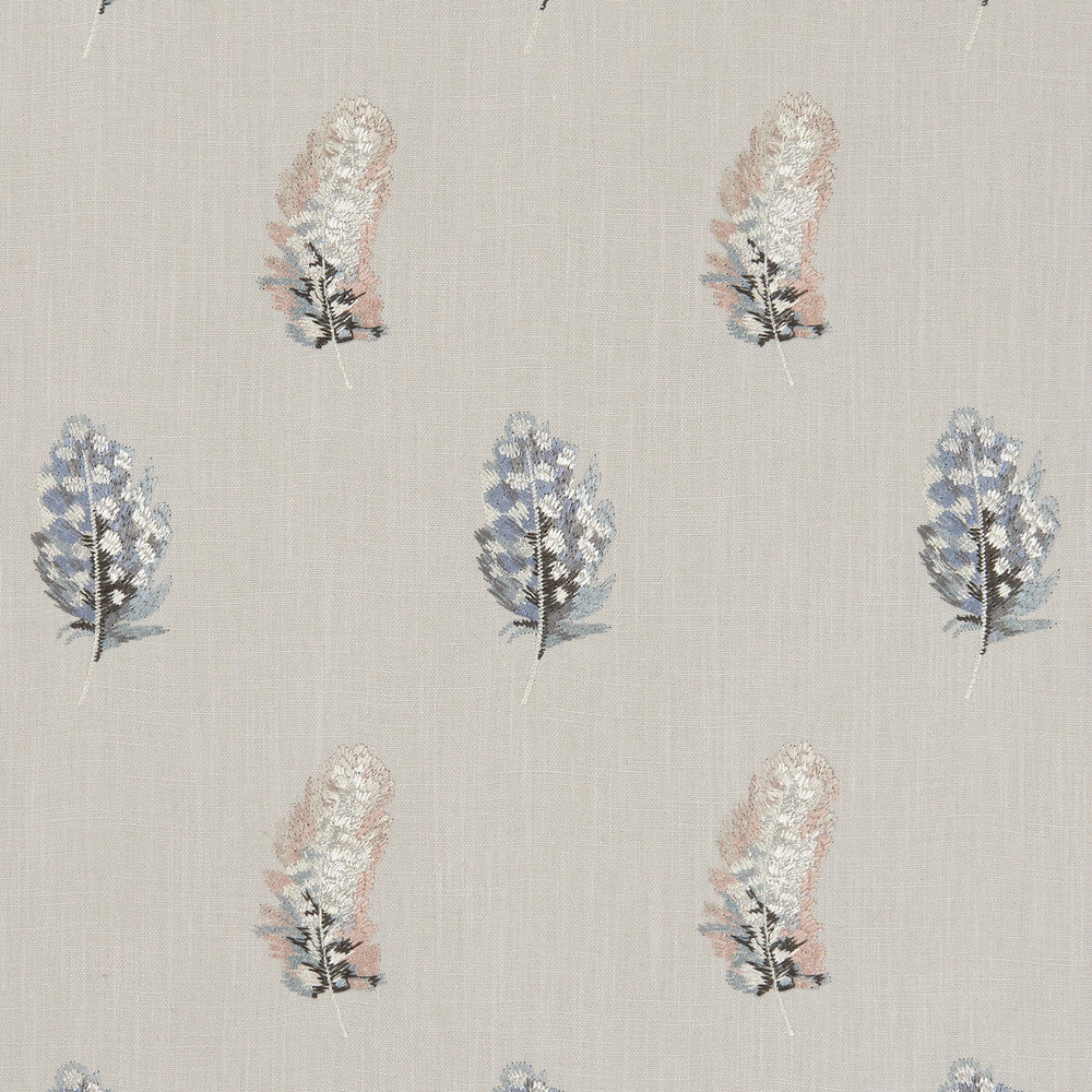 Plumis Blush/Linen by Clarke And Clarke Designer Fabric CLARKE & CLARKE BOTANICA VISCOSE - 100% India Horizontal: 6.3 and Vertical: 9.06 54 - Swanky Fabrics -
