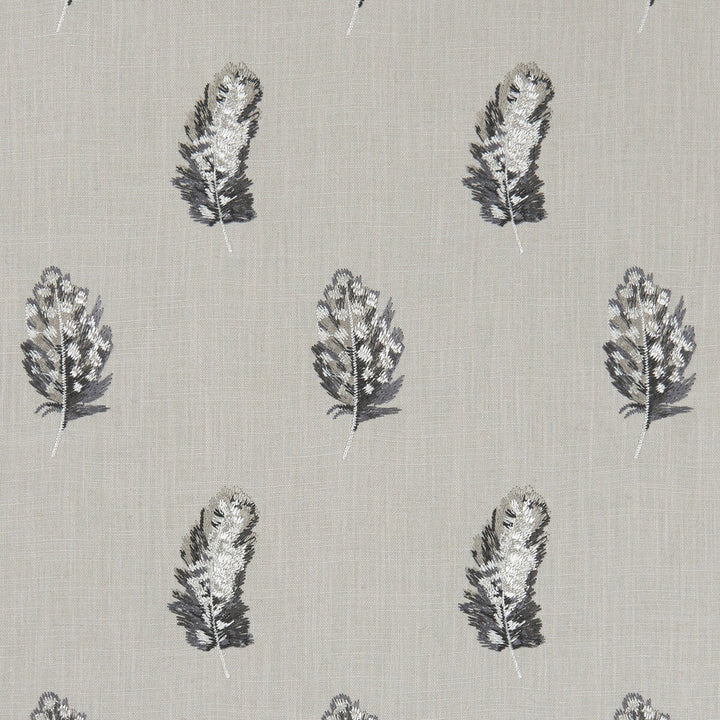 Plumis Charcoal/Linen by Clarke And Clarke Designer Fabric CLARKE & CLARKE BOTANICA VISCOSE - 100% India Horizontal: 6.3 and Vertical: 9.06 54 - Swanky Fabrics -