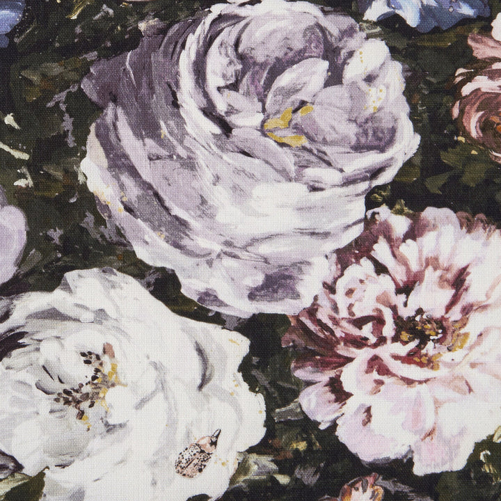 Floretta Heather/Ebony by Clarke And Clarke Fabric CLARKE & CLARKE BOTANICA VISCOSE - 75%;COTTON - 15%;LINEN - 10% India HEAVY Horizontal: 53.94 and Vertical: 23.82 55 - Fabric Carolina -