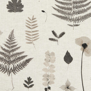 Herbarium Charcoal/Natural by Clarke And Clarke Fabric