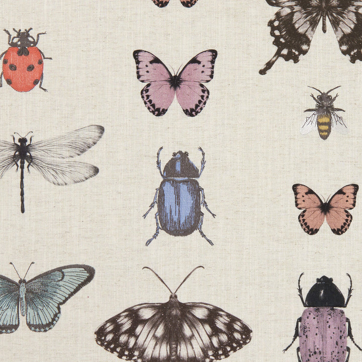 Papilio Blush/Natural by Clarke And Clarke Fabric CLARKE & CLARKE BOTANICA VISCOSE - 70%;LINEN - 30% India - Horizontal: 53.94 and Vertical: 18.9 55 - Fabric Carolina -