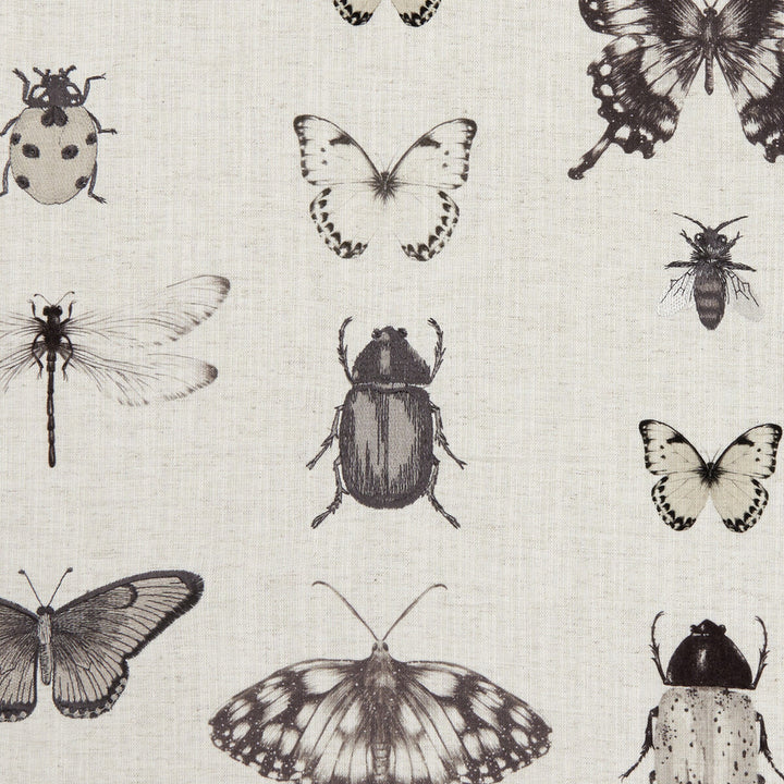 Papilio Charcoal/Linen by Clarke And Clarke Fabric CLARKE & CLARKE BOTANICA VISCOSE - 70%;LINEN - 30% India - Horizontal: 53.94 and Vertical: 18.9 55 - Fabric Carolina -