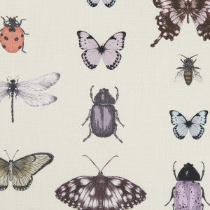 Papilio Heather/Ivory by Clarke And Clarke Fabric