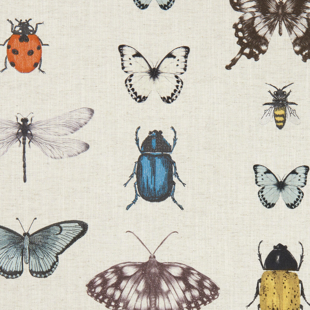 Papilio Mineral/Linen by Clarke And Clarke Fabric CLARKE & CLARKE BOTANICA VISCOSE - 70%;LINEN - 30% India - Horizontal: 53.94 and Vertical: 18.9 55 - Fabric Carolina -