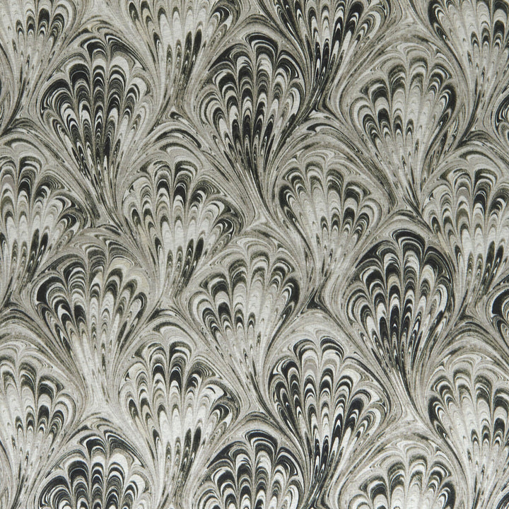 Pavone Charcoal/Natural by Clarke And Clarke Fabric CLARKE & CLARKE BOTANICA VISCOSE - 67%;COTTON - 33% India MEDIUM Horizontal: 13.58 and Vertical: 11.81 55 - Fabric Carolina -