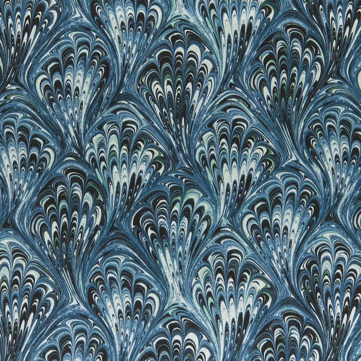 Pavone Teal by Clarke And Clarke Fabric CLARKE & CLARKE BOTANICA VISCOSE - 67%;COTTON - 33% India MEDIUM Horizontal: 13.58 and Vertical: 11.81 55 - Fabric Carolina -