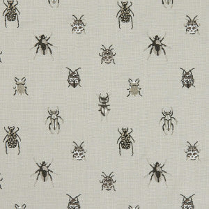 Beetle Charcoal/Natural by Clarke And Clarke Fabric