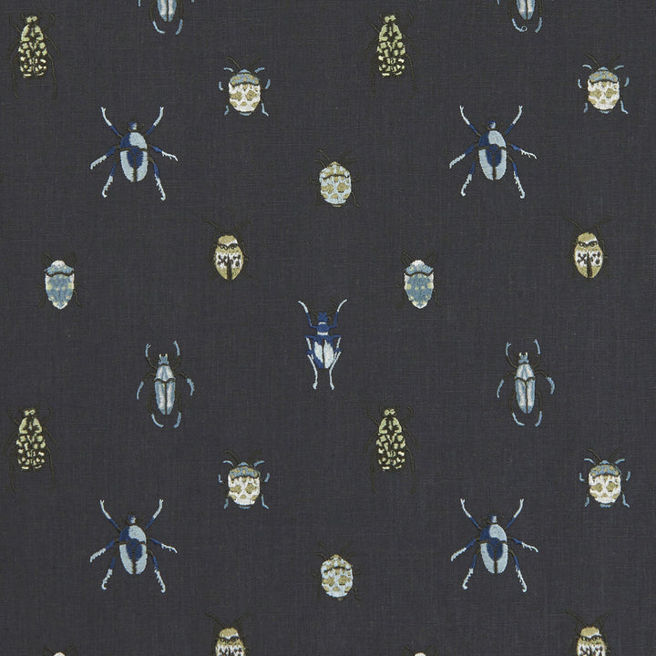 Beetle Mineral by Clarke And Clarke Fabric CLARKE & CLARKE BOTANICA VISCOSE - 75%;LINEN - 25% India Horizontal: 8.27 and Vertical: 9.06 54 - Fabric Carolina -