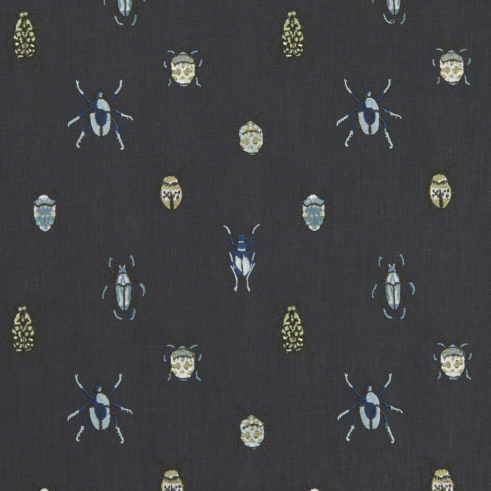 Beetle Mineral by Clarke And Clarke Fabric CLARKE & CLARKE BOTANICA VISCOSE - 75%;LINEN - 25% India - Horizontal: 8.27 and Vertical: 9.06 54 - Fabric Carolina -