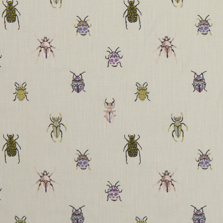 Beetle Multi by Clarke And Clarke Fabric CLARKE & CLARKE BOTANICA VISCOSE - 75%;LINEN - 25% India Horizontal: 8.27 and Vertical: 9.06 54 - Fabric Carolina -