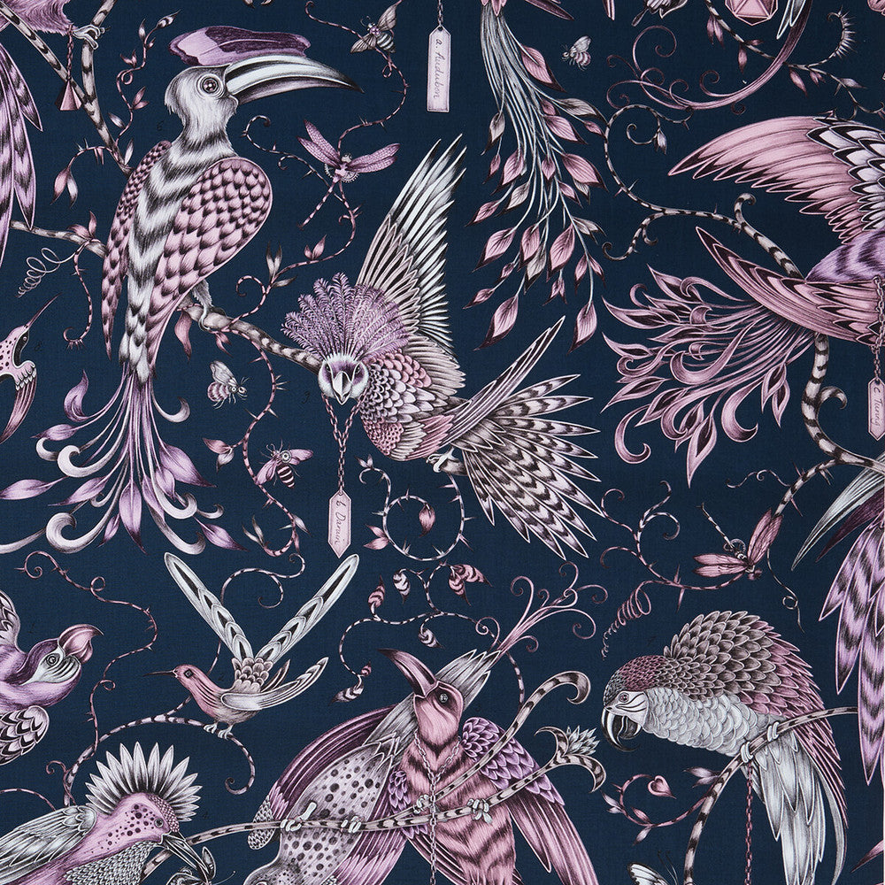 Audubon Pink by Clarke And Clarke Fabric Clarke And Clarke Fabric Audubon PinkFabric ANIMALIA BY EMMA J SHIPLEY FOR C&C COTTON - 100% United Kingdom </p><p>Repeat: H: 54.33, V: 26.97 54 - Fabric Carolina -