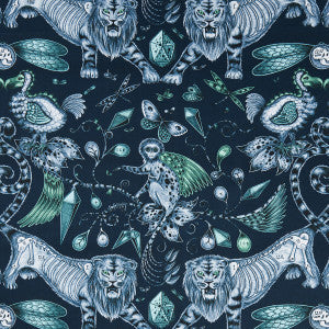 Extinct Navy by Clarke And Clarke Fabric