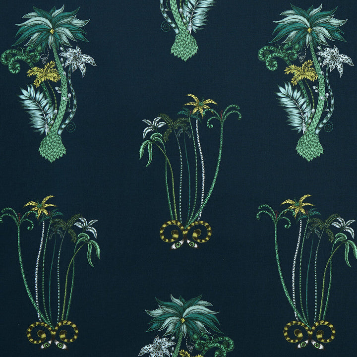 Jungle Palms Navy by Clarke And Clarke Fabric Clarke And Clarke Fabric Jungle Palms NavyFabric ANIMALIA BY EMMA J SHIPLEY FOR C&C COTTON - 100% United Kingdom </p><p>Repeat: H: 18.11, V: 26.18 54 - Fabric Carolina -
