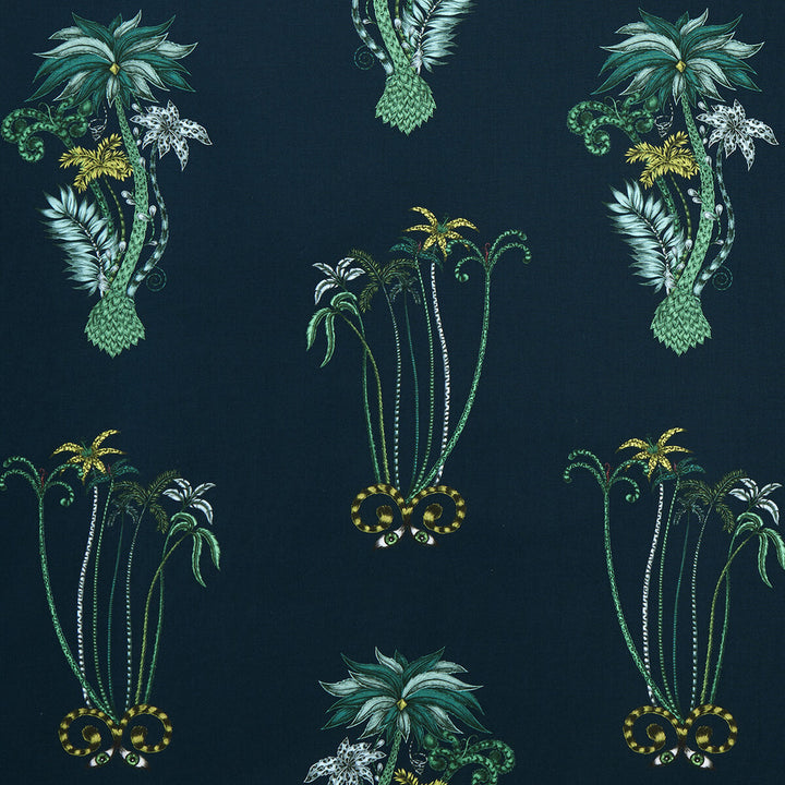 Jungle Palms Navy by Clarke And Clarke Fabric Clarke And Clarke Fabric Jungle Palms NavyFabric ANIMALIA BY EMMA J SHIPLEY FOR C&C COTTON - 100% United Kingdom </p><p>Repeat: H: 18.11, V: 26.18 54 - Fabric Carolina -