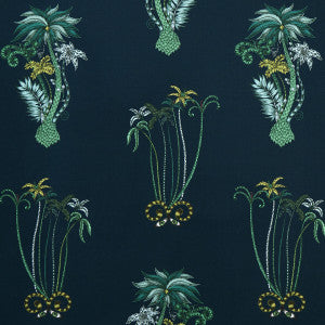 Jungle Palms Navy by Clarke And Clarke Fabric