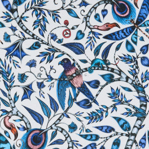 Rousseau Blue by Clarke And Clarke Fabric