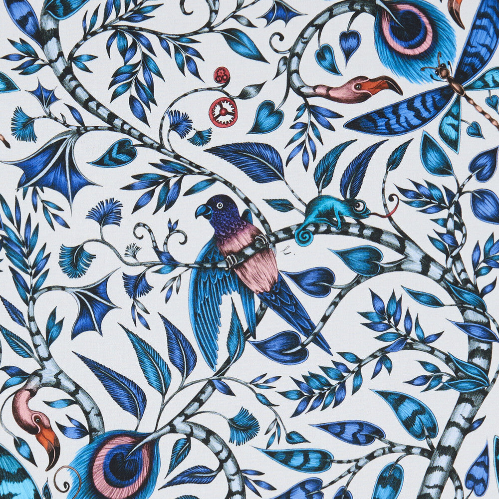 Rousseau Blue by Clarke And Clarke Fabric Clarke And Clarke Fabric Rousseau BlueFabric ANIMALIA BY EMMA J SHIPLEY FOR C&C COTTON - 100% United Kingdom </p><p>Repeat: H: 13.58, V: 26.97 54 - Fabric Carolina -